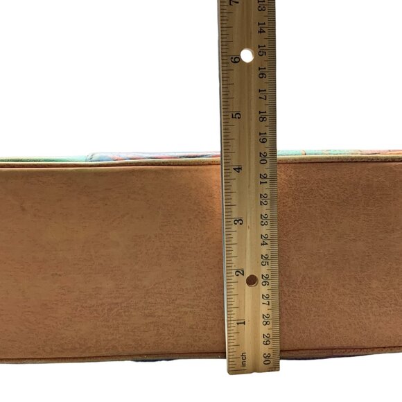 Anuschka Painted Butterfly Leather Hobo Shoulder Bag Zip Top Purse Dual Straps - Picture 10 of 16